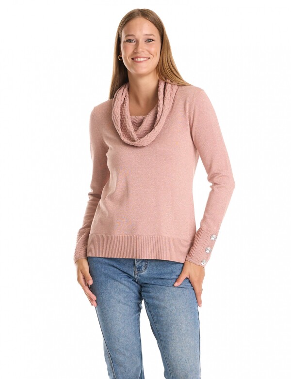 Buzo Lurex ROSA OSCURO
