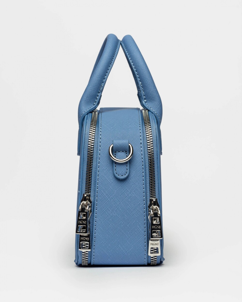 Cartera de mano New Penny en efecto cuero saffiano Coast Blue