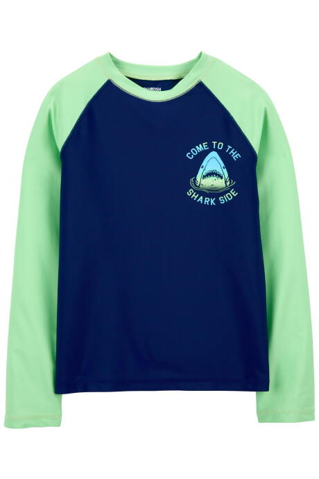 Remera de baño manga larga con protección UPF 50+ diseño colorblock Sin color