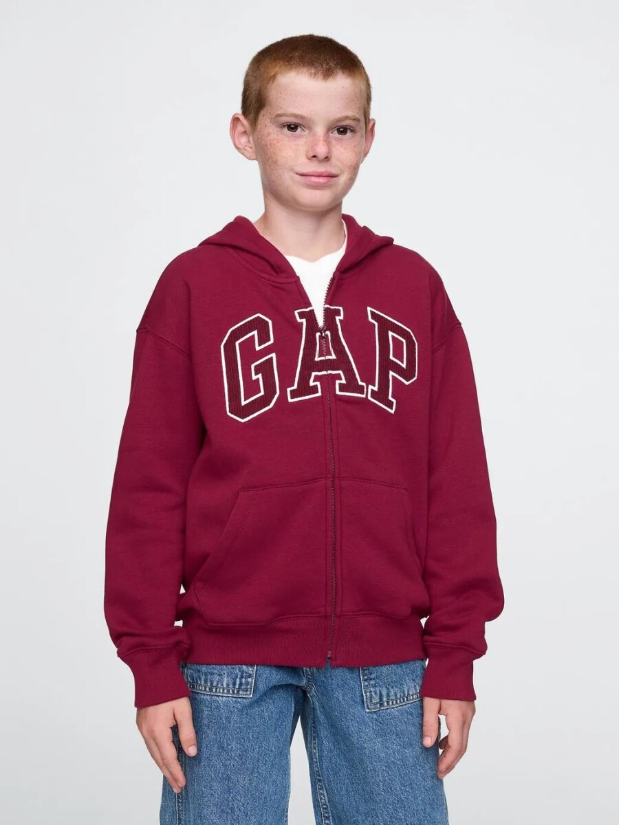 Canguro Logo Gap Con Cierre Niño - Red Delicious 