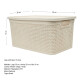 Caja simil ratán 15 lts BEIGE