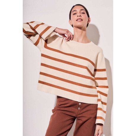 Sweater Rayado Camel