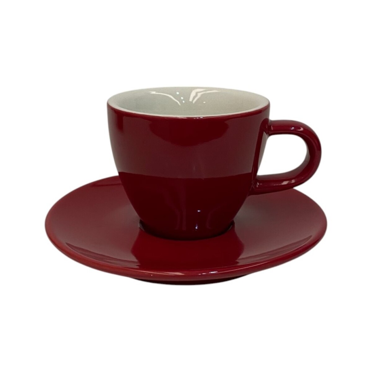 TAZA DE CAFE 75ML CON PLATO PORCELANA ESPECIAL ROJO SELECTA 