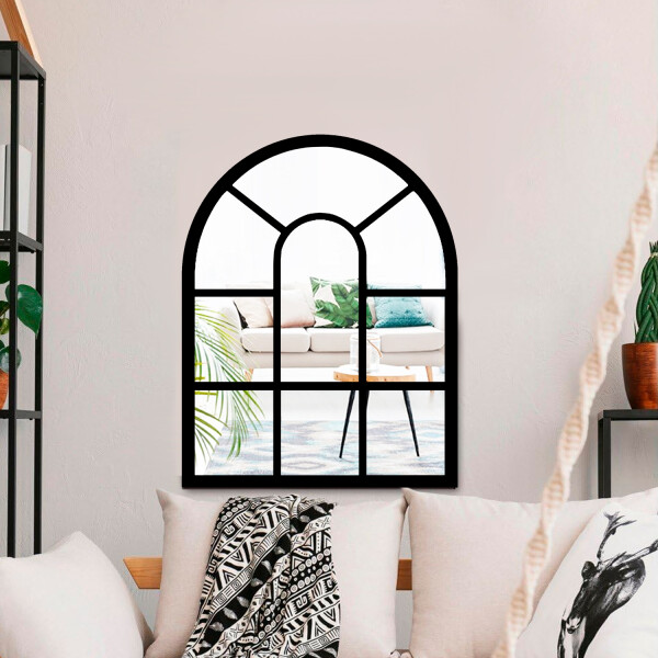 Espejo Ventana Medio Punto 90 X 60 Cm ESPEJO M.PUNTO DIVIDIDO 90X60 F-M-01