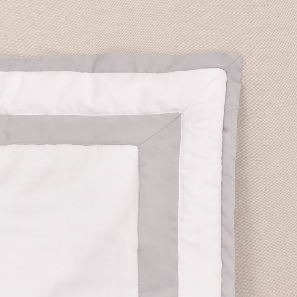 Edredón Finezza Color Block Blanco con Gris 250×250 cm