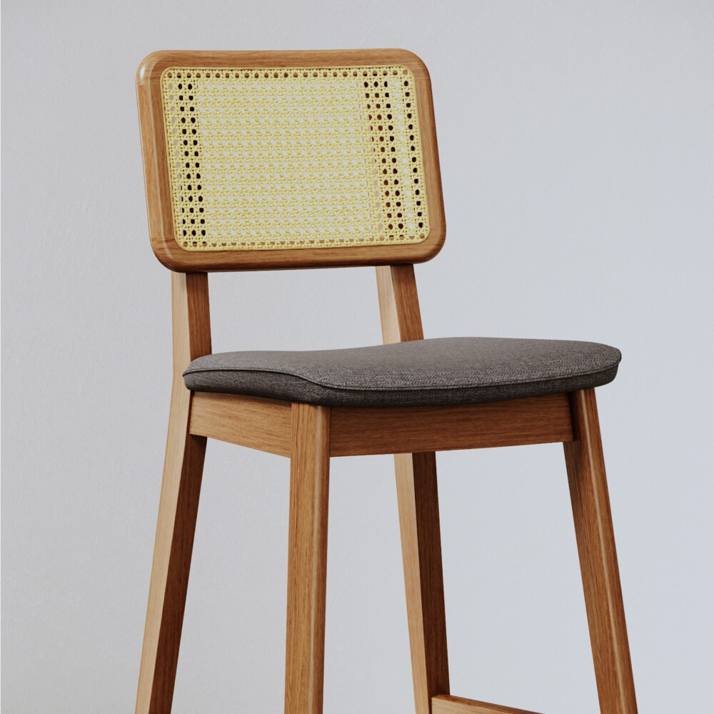 Butaca Classic - Línea Manhattan - Tela Lino Gris/Natural