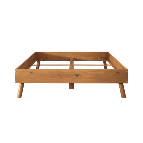 CAMA 2 PLAZAS MADERA NATURAL-BEIGE FLORIDA