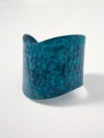 Pulsera Ancha Con Onda dorado