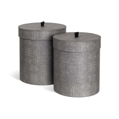 SET 2 CAJAS PAPEL GRIS ANTON