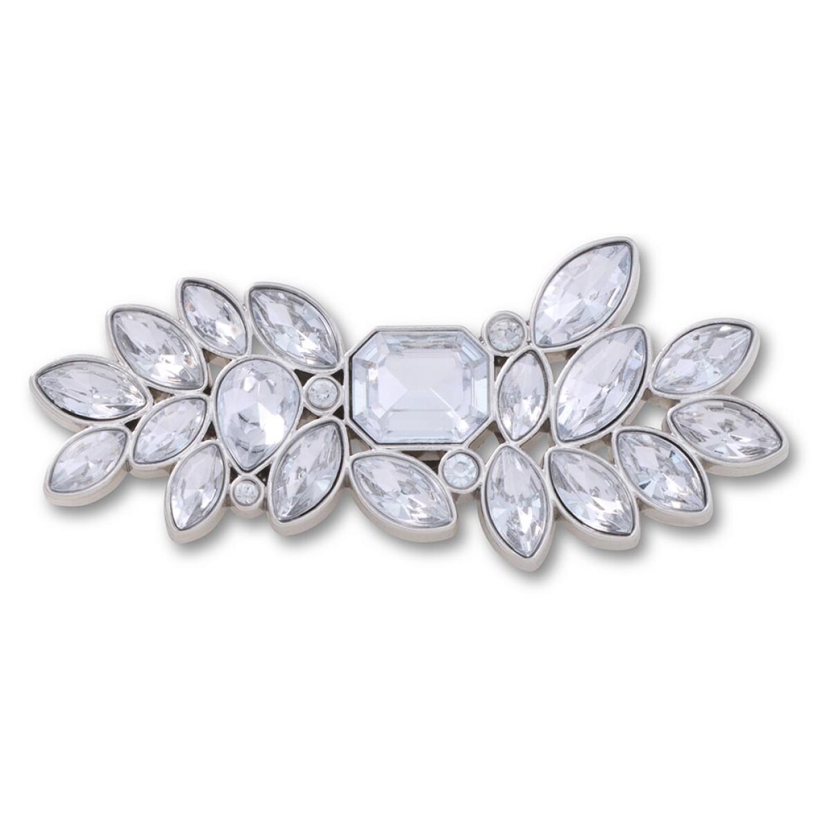 Jibbitz Silver leaf gem charm 