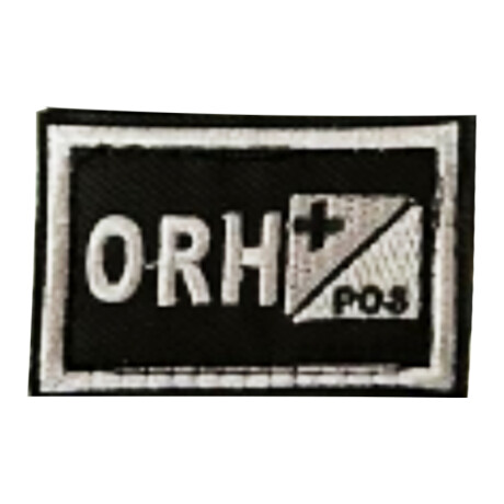 Parche bordado de grupo sanguíneo ORh +
