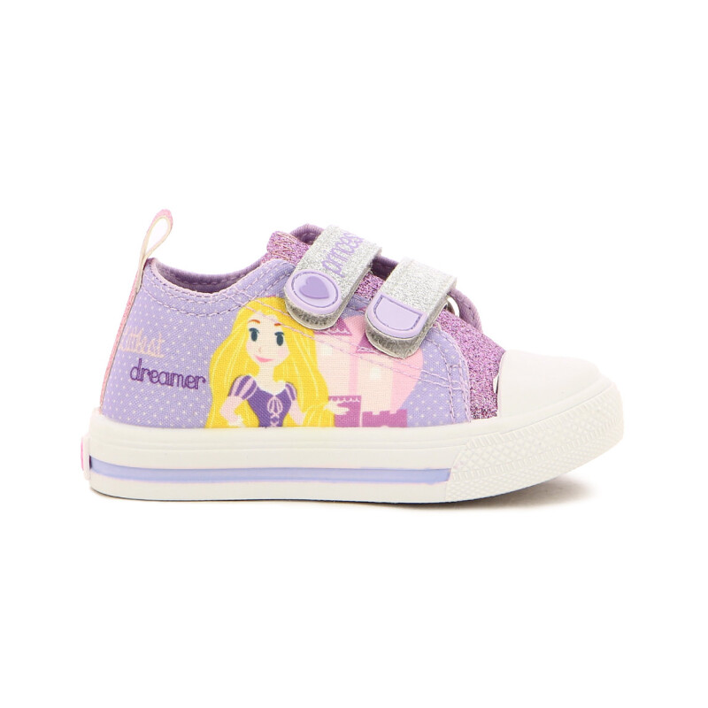 Disney Princesas Lona Baja Toddler Velcro Lila-blanco
