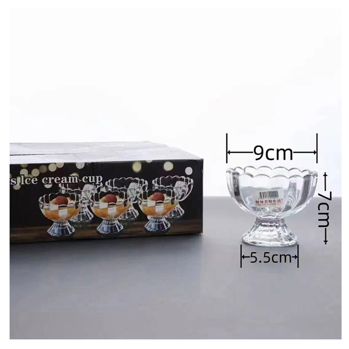 Copa de vidrio para postres y helados - Copa De Vidrio Para Postres Y Helados 