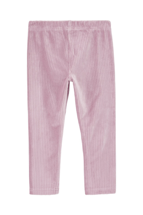 Pantalón de poliéster, aterciopelado, rosado Sin color