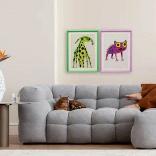 CUADRO FANTASY PET Verde - -
