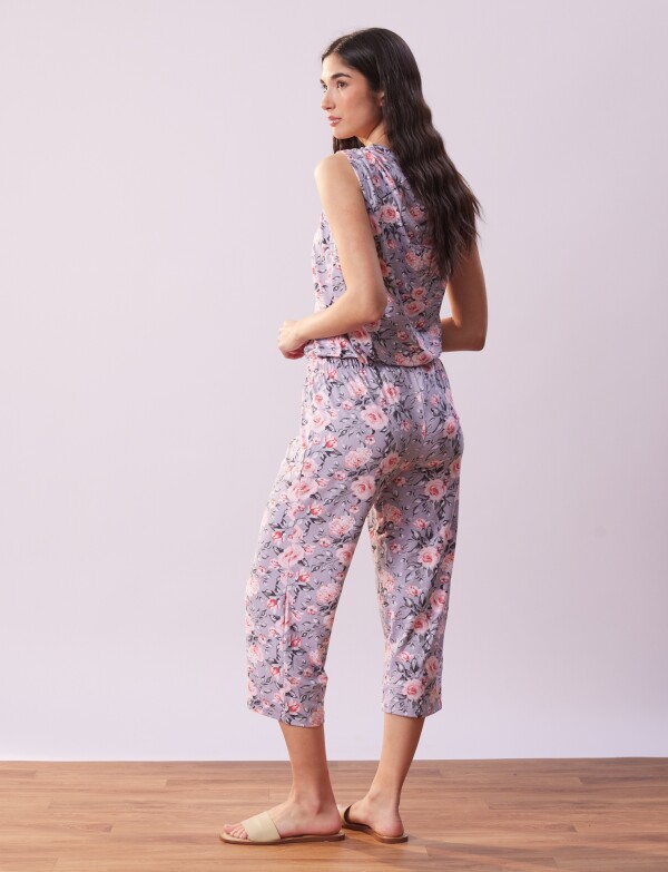 Pijama C/capri GRIS/MULTI
