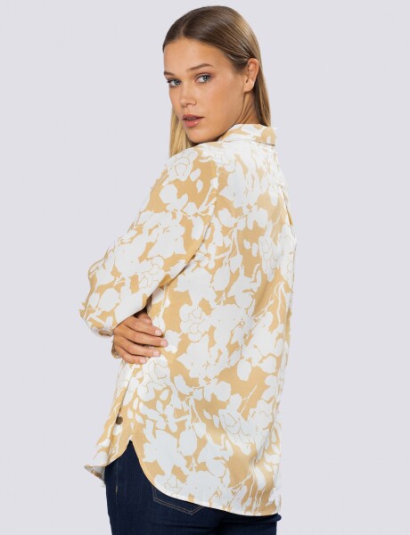 BLUSA ESTAMPADA Mostaza