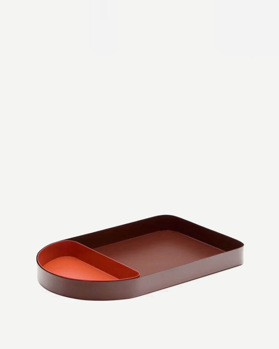 Set de bandejas Mistra - de hierro granate y rojo 