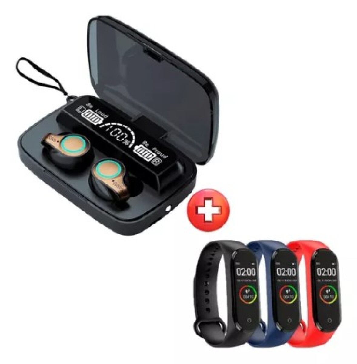 Auriculares Inalámbricos Tws Espejo Estéreo Bluetooth + Smartwatch 