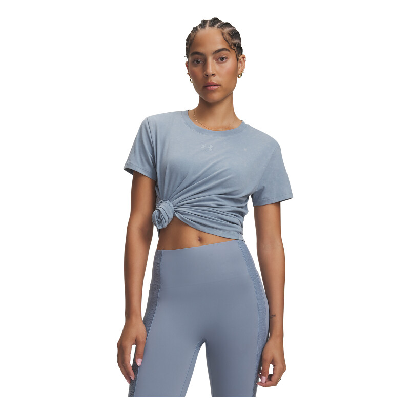 Remera UA Rival Cotton Wash SS Mujer 6013562-448 Azul