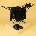 TENDEDERO DE PISO SLIM CON EXTENSIONES MOR NEGRO
