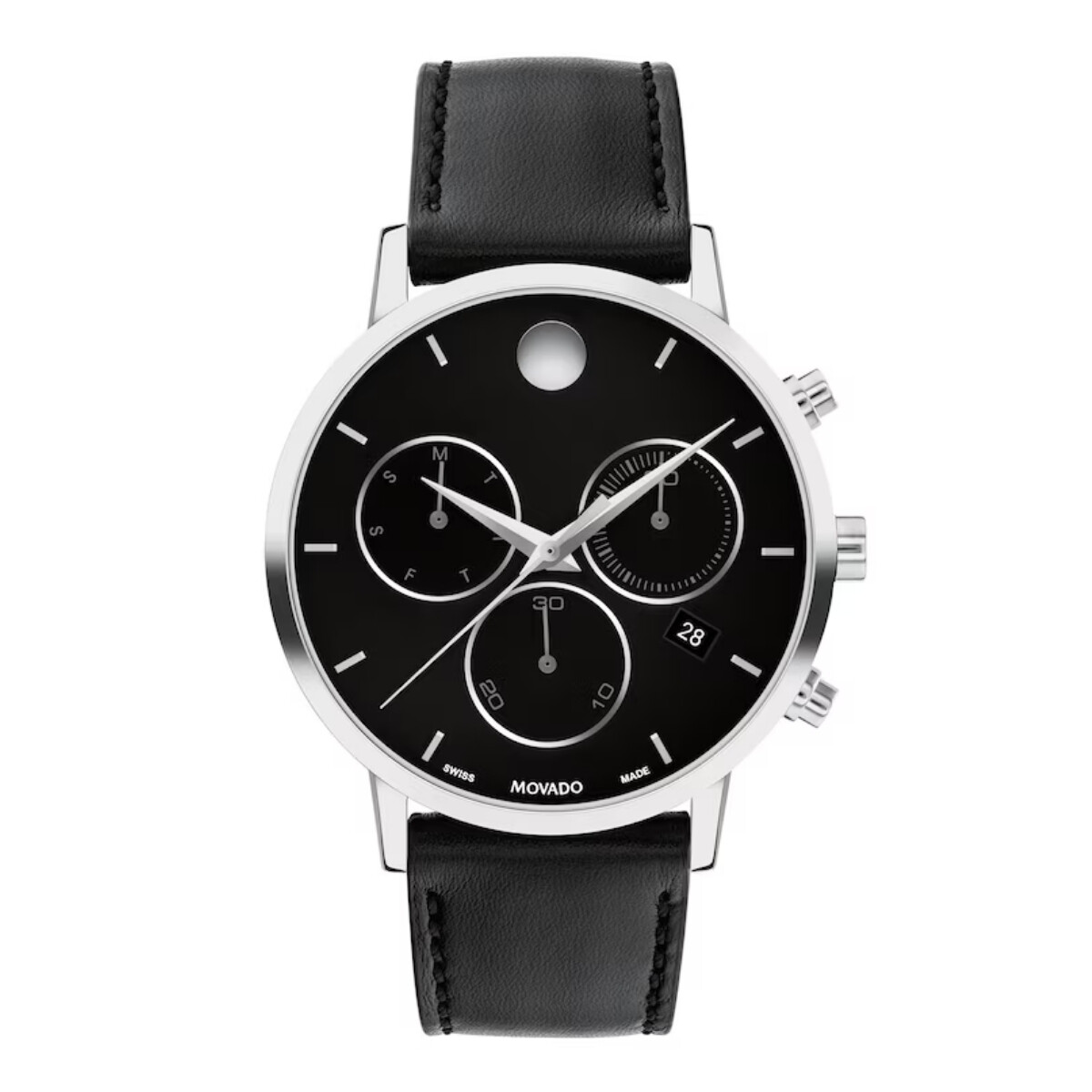 MOVADO MUSEUM , CRISTAL ZAFIRO , MOVIMIENTO SUIZO , SUB ESFERA DIAS DE SEMANA Y CRONOMETRO 
