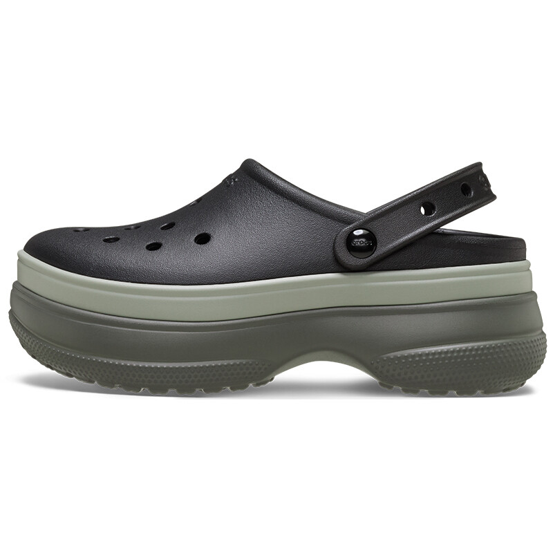 Classic Stacked Clog Negro