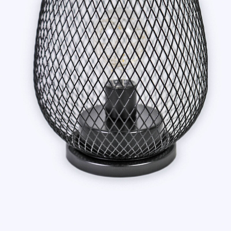 LAMPARA LED METAL NEGRO 14X19CM Unica