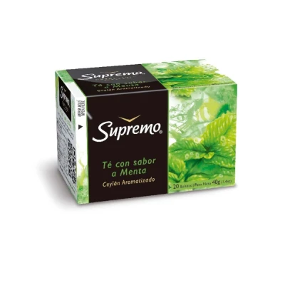 Té Negro Con Menta Supremo 20 Unidades Supremo Te Con Menta X 20
