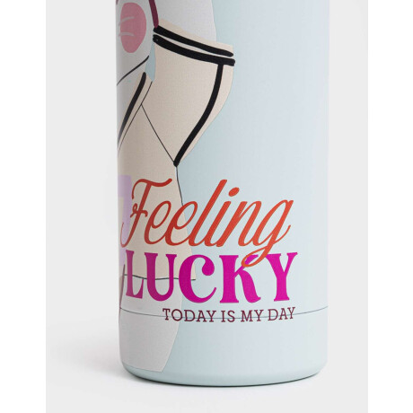 Botella Metálica Feeling Lucky Combinacion Multicolor