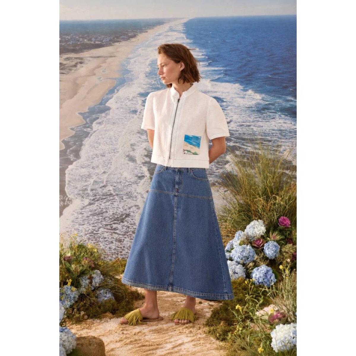 FALDA POMELA DENIM - Azul 