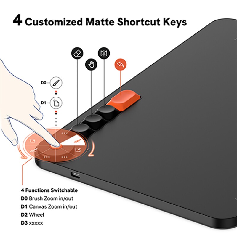 Tableta Digitalizadora Veikk Vo1060 Ambidiestro 10x6 5080lpi Tableta Digitalizadora Veikk Vo1060 Ambidiestro 10x6 5080lpi