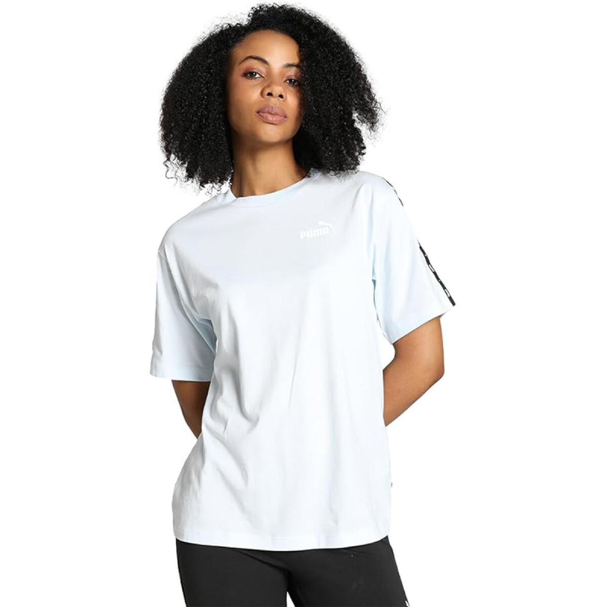 Remera Puma Tape de Mujer - 675994 69 - Celeste 