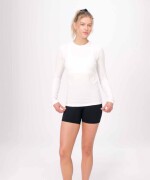 Polo Manga Larga Feather Tech+ Long-Sleeve Top Mujer Classic White