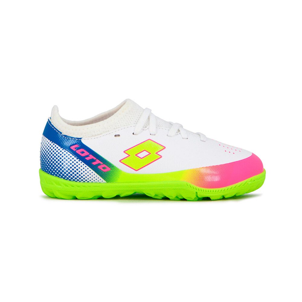 Lotto IMPERIO Futbol 5 sintetico TF Niño - Blanco-Verde Blanco-Verde