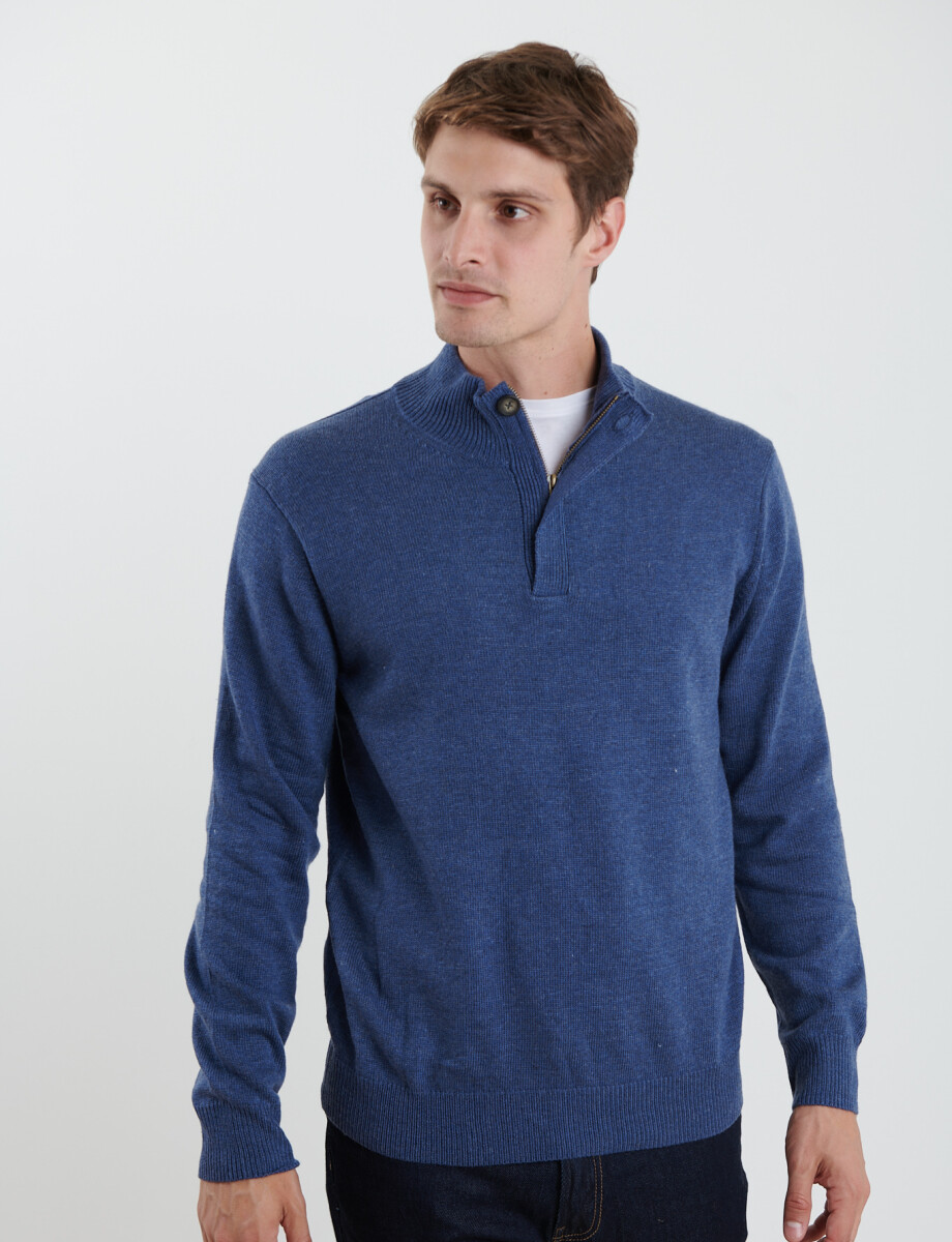 470416 SWEATER HARRY Azul Piedra Melange