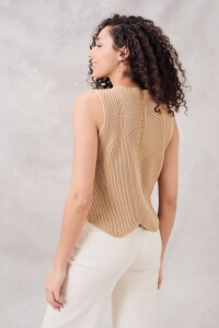 Chaleco Lurex Camel