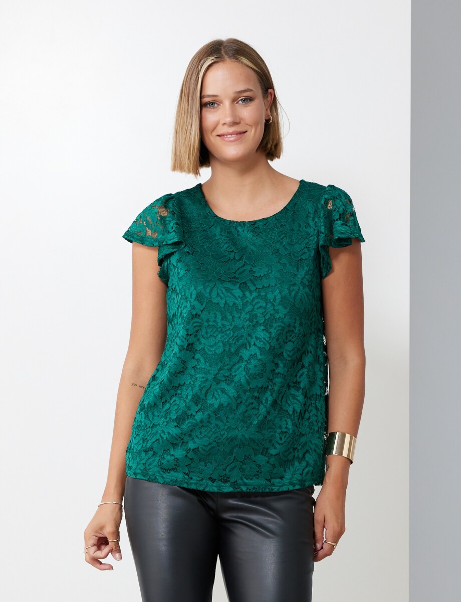 Blusa Encaje - Verde 