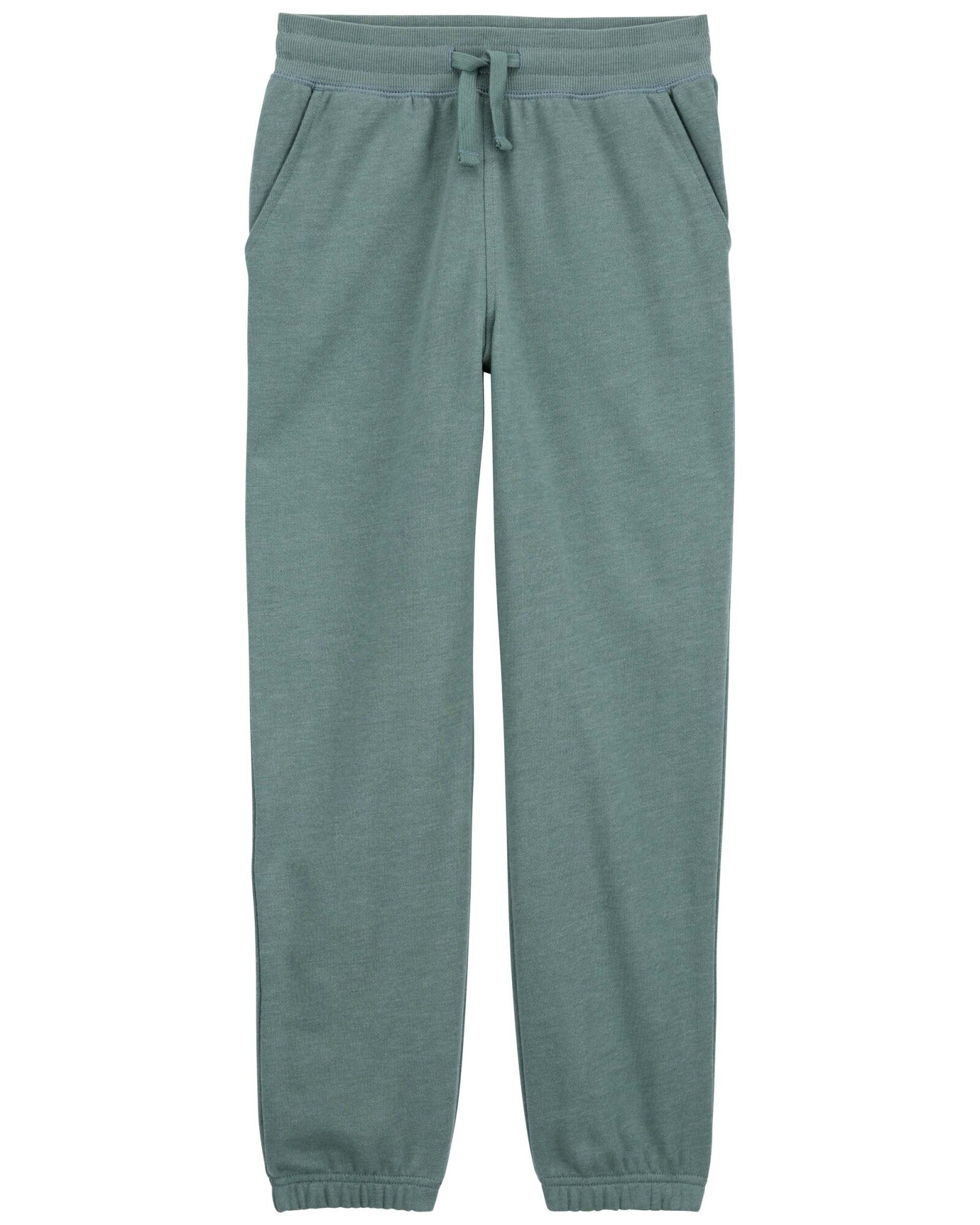 Pantalón deportivo de algodón, con logo, verde. Talles 6-14 Sin color