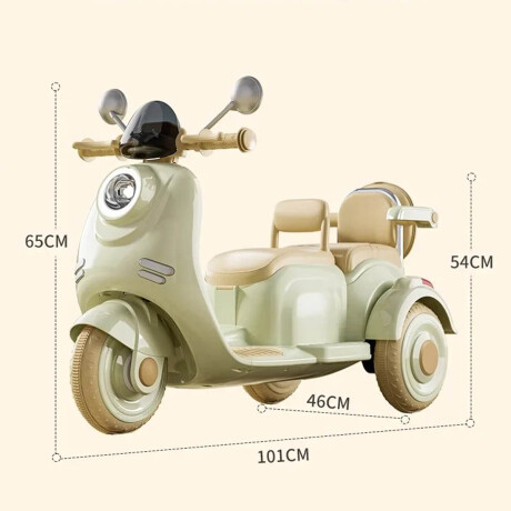 Moto A Batería Retro Doble Infantil C/Luz Sonido Moto A Batería Retro Doble Infantil C/Luz Sonido