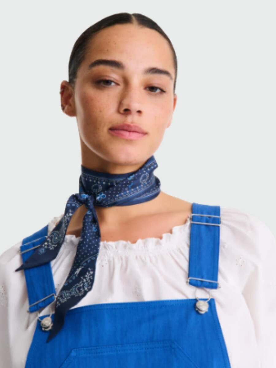 LONGCHAMP - PAÑUELO BANDANA DE SEDA 