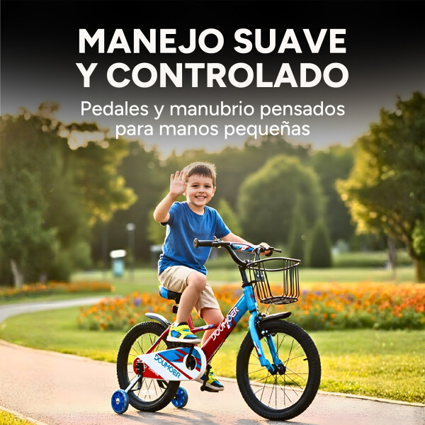 Bicicleta Infantil Doumoer R16 Canasto Parrilla Guardabarros Rojo 1