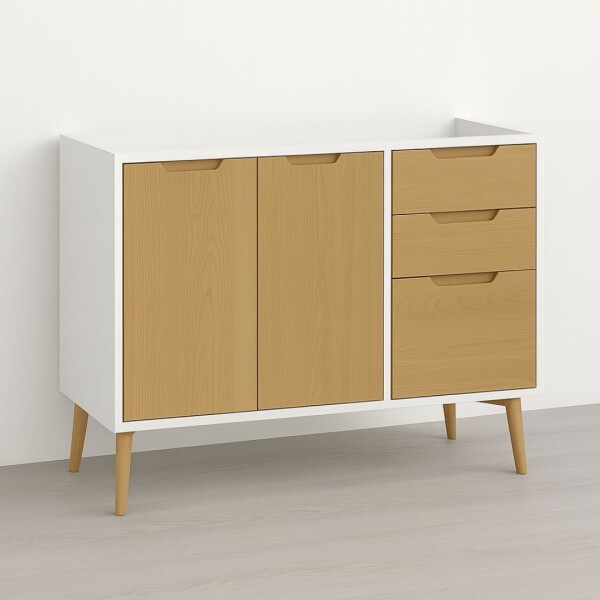 BAJO MESADA LINEA WOOD BLANCO