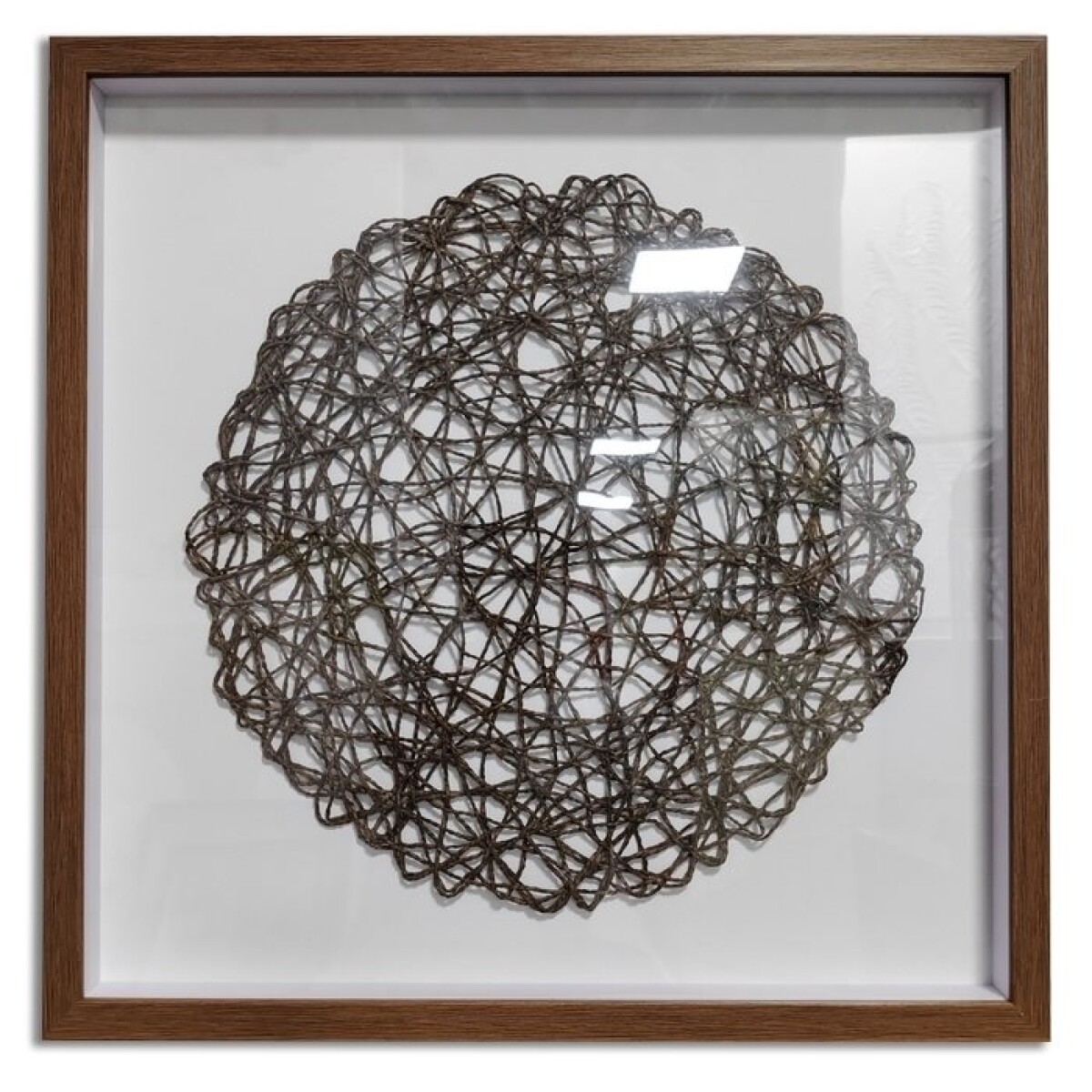 CUADRO CANVAS 50x50cm MANDALA MARRÓN 