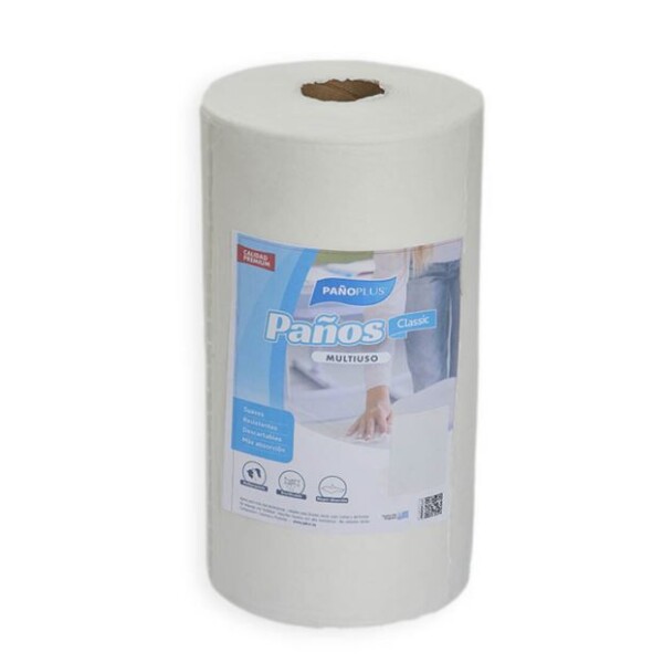 PAÑO PLUS CLASSIC ROLLO BLANCO LISO (ROLLO X 75 UN) BLANCO