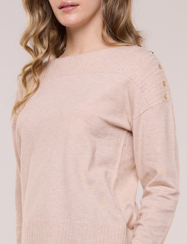 Buzo Tejido Con Tachas BEIGE