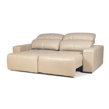Sofá Agazzi (Reclinable) - Cuero Básico - 2 cuerpos 519 (Beige)