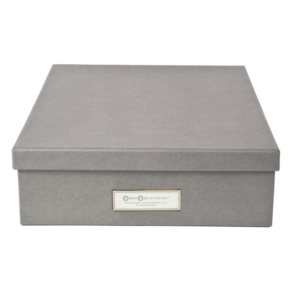 CAJA ORG C/TAPA PAPEL GRIS OSKAR