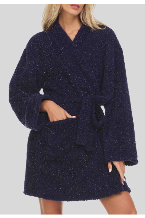 BATA CON BRILLOS TELA MICROSOFT AZUL