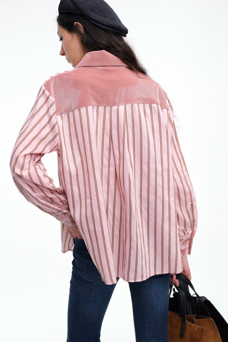 CAMISA COMBINADA VELVET Rosa